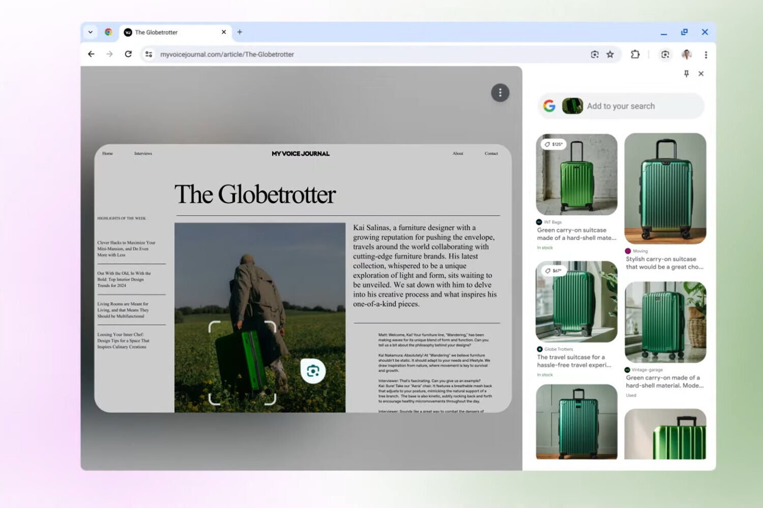 Google Lens in Google Chrome