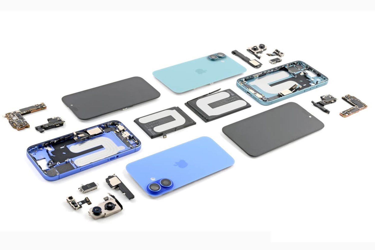 A photo of the iPhone 16 teardown